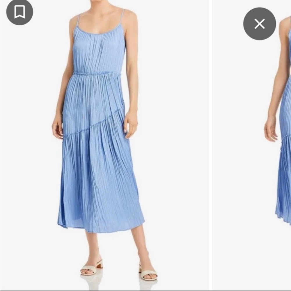 Vince Tiered Asymmetric Dress size small Pale fountain - worn 1x
